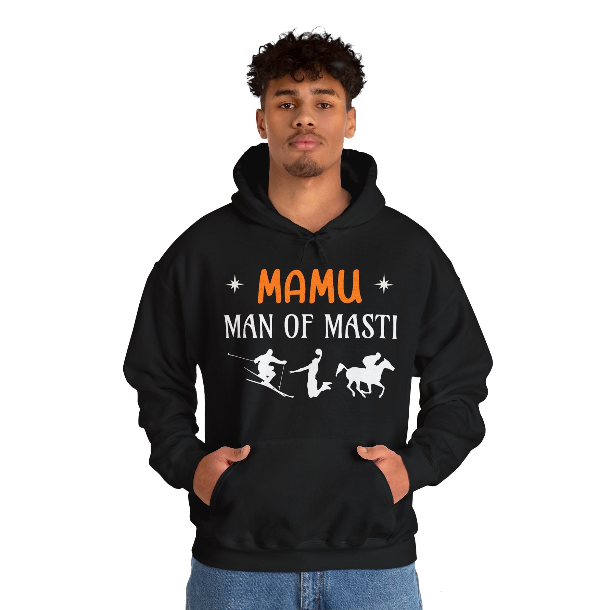 MAMU Man of masti Hooded Sweatshirt, The Favorite Mamu, Funny Shirts, Gift for Mamo, Funny Mamu Gifts, Crazy Uncle Shirt, Best Uncle Tee