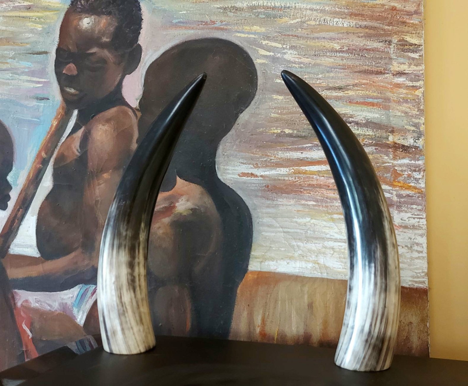 1 Polished Cow Horn Collector Item African Decor African Etsy