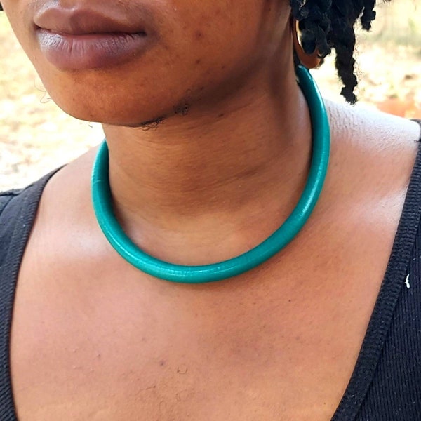 Tuareg necklace, goat leather necklace, bedouin ethnic choker, unisex, #6, gift for her, gift for him