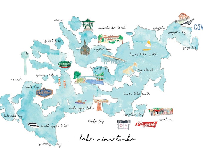 Lake Minnetonka Illustrated - Etsy