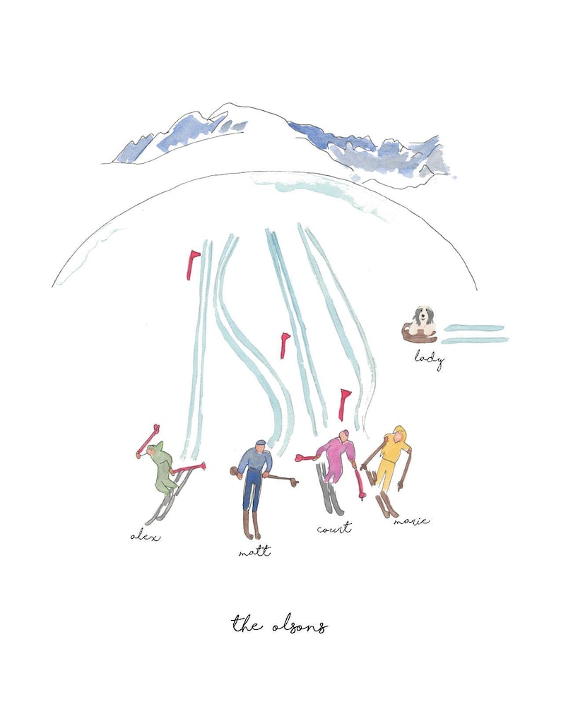 Custom ski illustration image 1