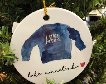 Lake Minnetonka Sweater Ornament