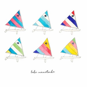 Sunfish Sailing Print