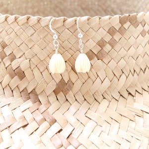 Hawaiian Pikake | Jasmine Flower | Short Dangle Earrings | 14k Gold Filled | Sterling Silver