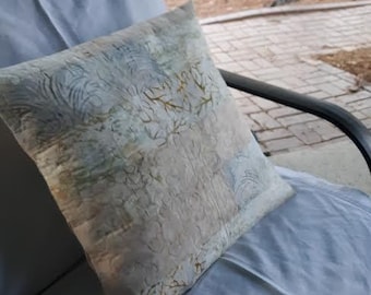 Mod Neutral fabric pillow cover.  Enjoy our comfortable neutral batik fabric pillow with your casual, relaxed design style.