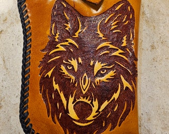 Wolf Cell Phone Holster (Please read item details before you order MEASUREMENTS REQUIRED! Height, Width, Thickness)