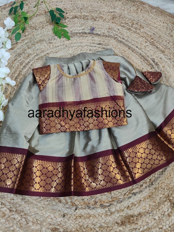 Handcrafted Silk Lehenga Choli | Girls Ethnic Party Wear Dress