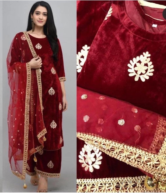 PRESENTING NEW VELVET KURTI-PLAZZO SET at Rs.1199/Piece in surat offer by  yct shopping