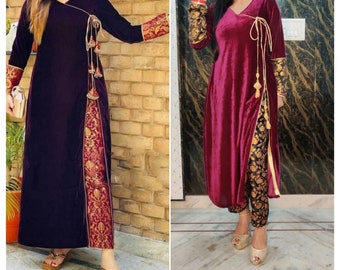 Velvet Kurtis - Etsy