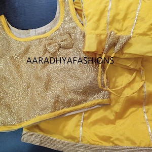 Mooie gele lehanga jurk voor meisjes, Indiase jurk, Lehenga choli voor baby, Ghagra choli, Navratri lehenga, chaniya choli, radha lehenga