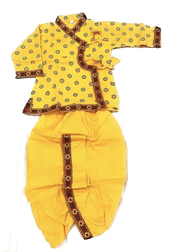 Beautiful Indian Traditional Krishna Dress for Kids Kanha Dress