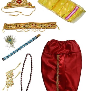 Beautiful Indian Traditional Krishna Dress for Kids, Kanha dress, Cotton Dhoti Kurta for kIds, Kurta Pant, Indian Kids Dresses, Kanha dress