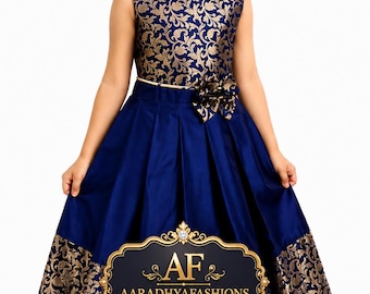Brocade Lehenga Choli, Indian Girls Silk Dress, Party Wear