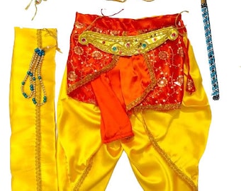 Beautiful Indian Traditional Krishna Dress for Kids, Kanha dress, Cotton Dhoti Kurta for kids, Kurta Pant, Indian Kids Dresses, Kanha dress