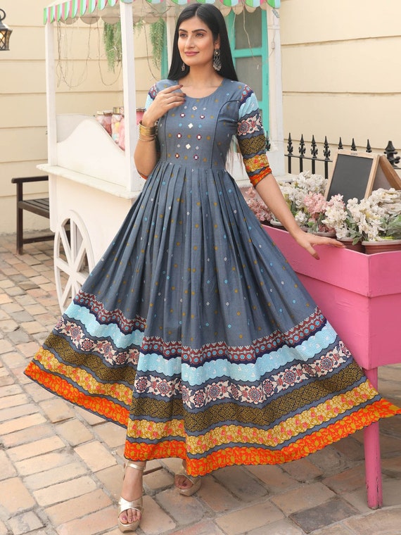 Cotton Jaipuri Printed Kurti Online For Women at Best Price | PIKMAX