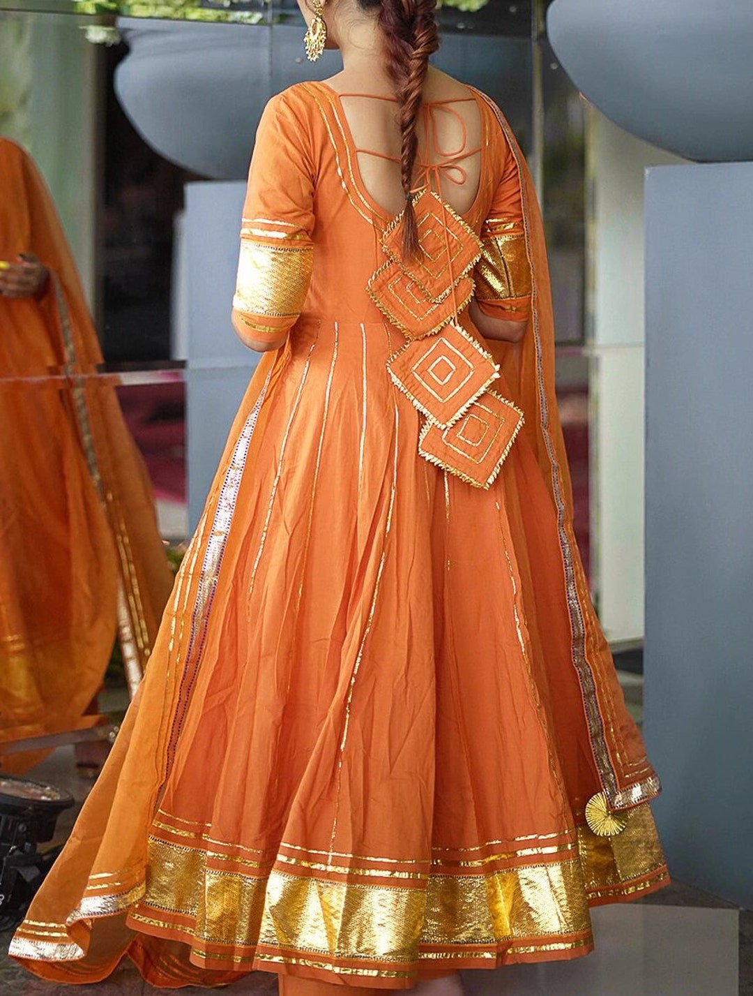 Buy Indian Mustard Suit Gota Patti Suit Anarkali Suit Party Online ...