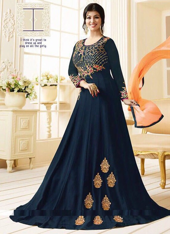 Navy blue salwar clearance suit for ladies