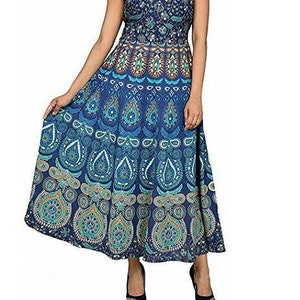 Indian Traditional Cotton Printed Long Length Dress for Women - Etsy