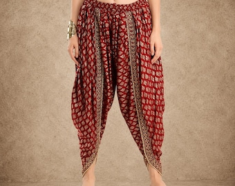 Dhoti-broek van rayon, elastische taille, Indiase onderkleding
