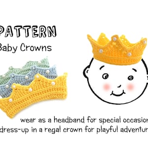 Crown Headband, Knitting Pattern, Baby and Toddler, PDF Instant Download, Crown image 5