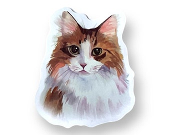 Cat sticker, Laptop sticker, Cat, Water bottle sticker, Vinyl sticker, Sticker, other Cat stickers available, Scrapbook sticker