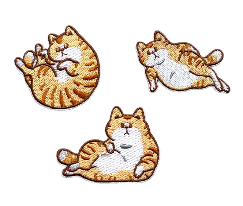 Cat Patch Cartoon Cats Iron on Patch Cat Patch Set Cats Etsy