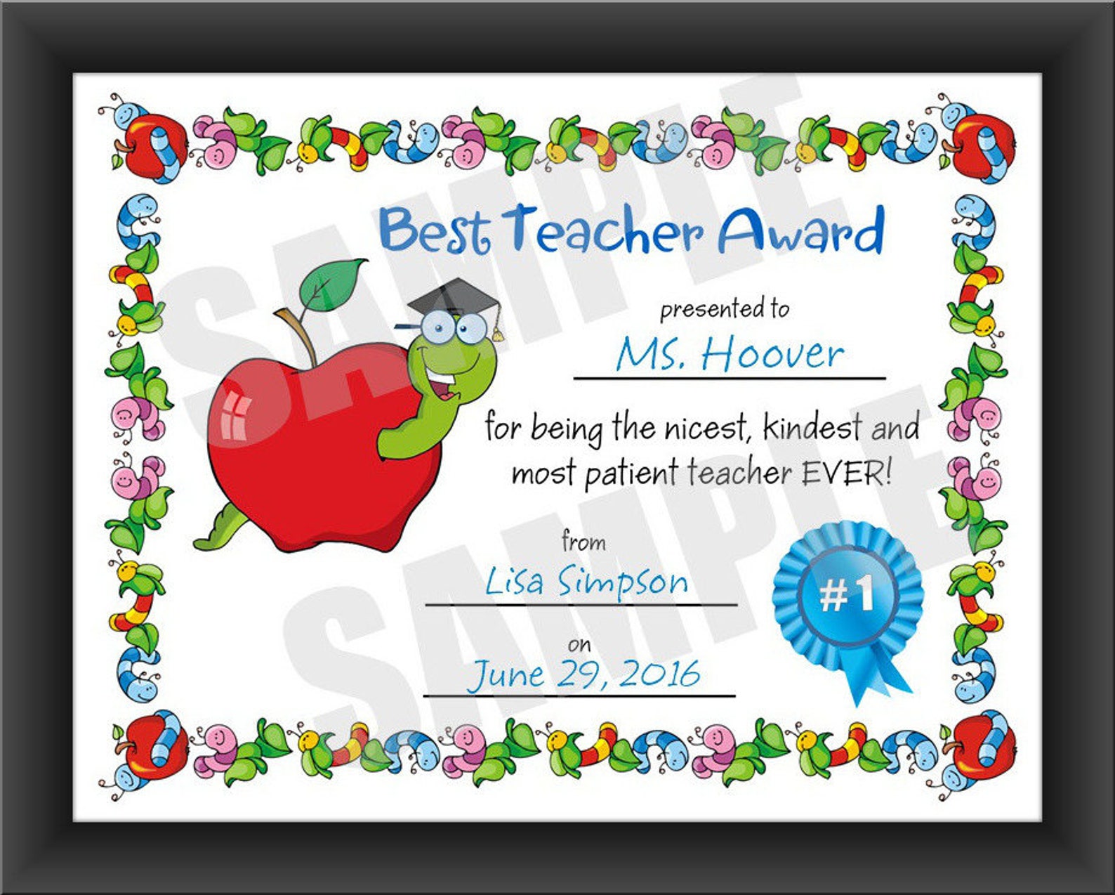 Printable Best Teacher Certificate Template Printable Best Teacher Certificate Template