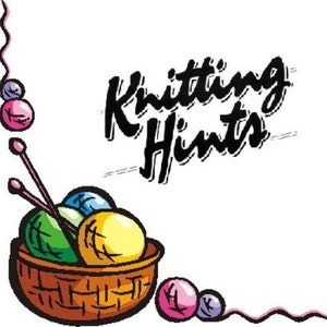 Knitting Hints, PDF Download, How To Instructions, Learn To Knit, Instant Download