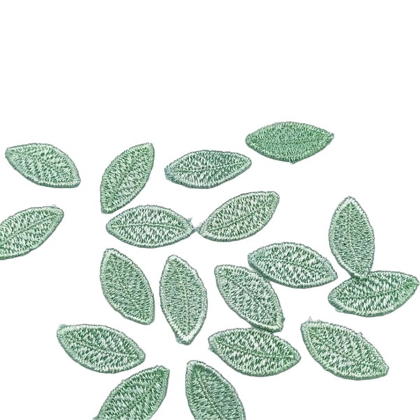 Green Leaves, Tiny Leaves, Sew on, Leaf patch, Sewing patch, Embroidery patch, Leaf, Green Leaf, Embroidered Leaf, Leaves, Applique