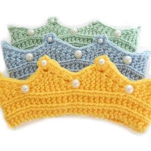 Crown Headband, Knitting Pattern, Baby and Toddler, PDF Instant Download, Crown image 2