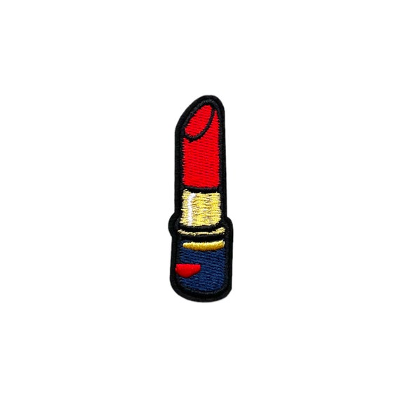 Lipstick Iron On Lipstick Patch Applique Patch Embroidery Etsy