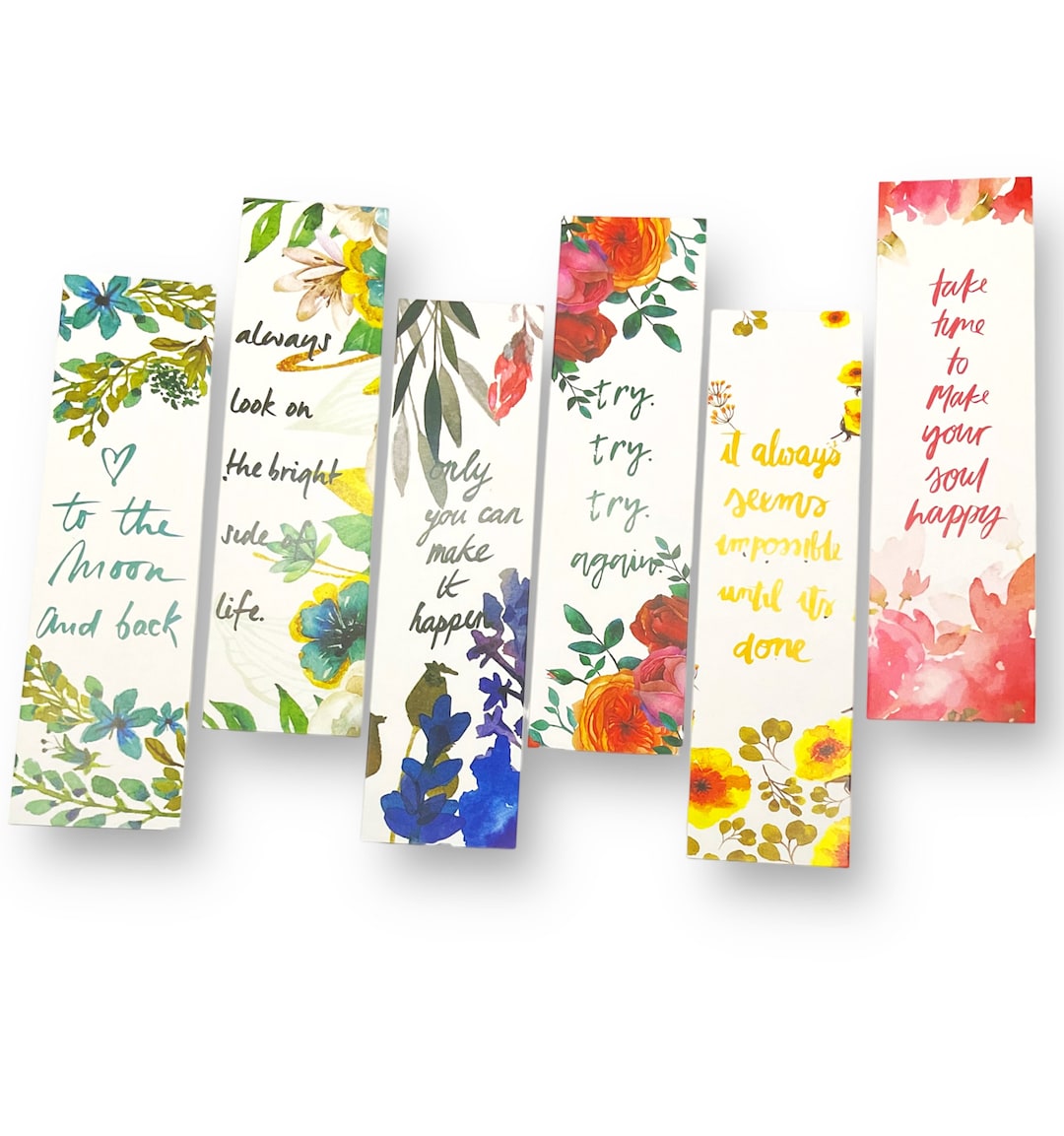 Bookmark Inspirational Set of 6 Bookmarks Inspirational Quotes Bookmark Inspirational Set of 6 Bookmarks Inspirational Quotes