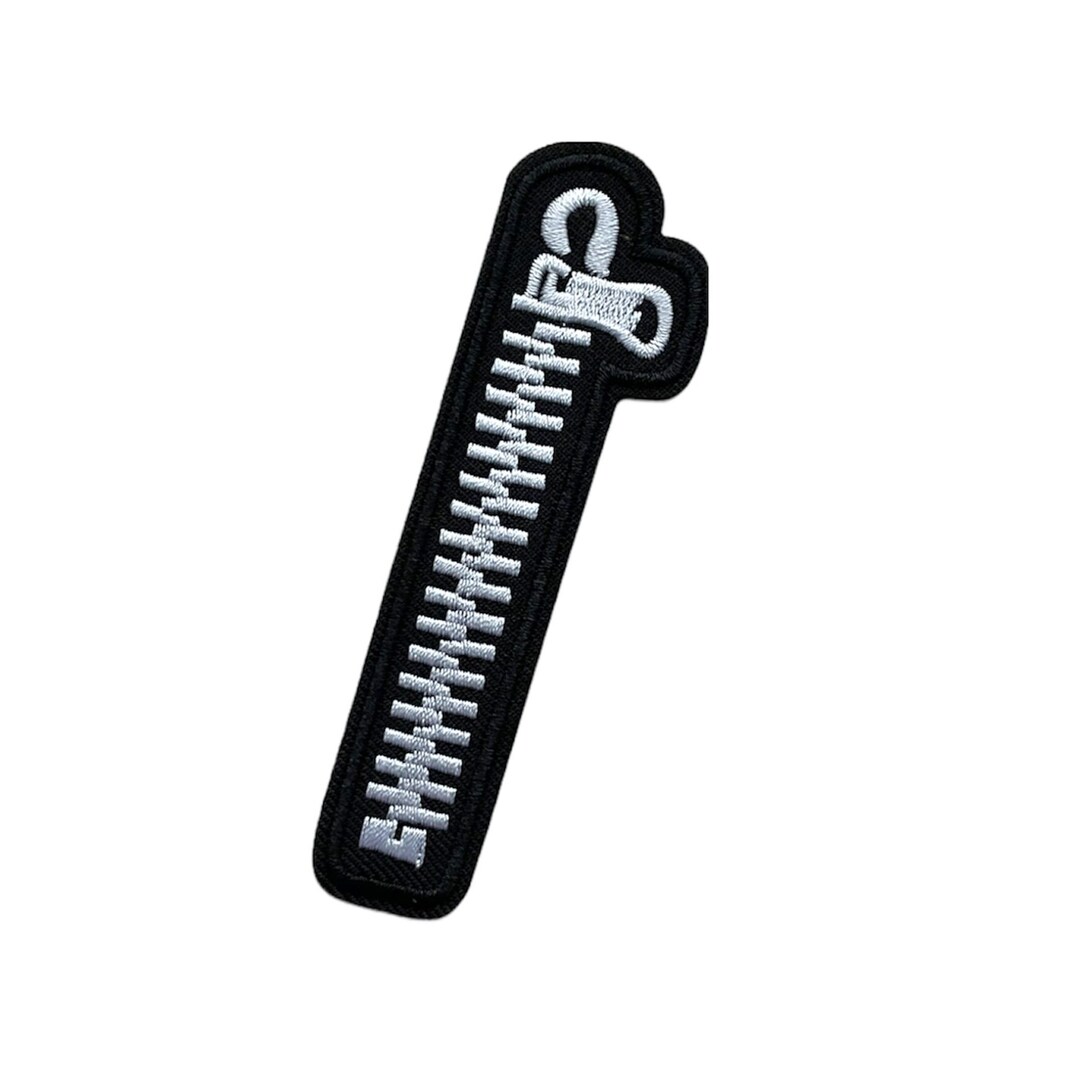 Zipper, Iron On, Zipper Patch, Embroidery Patch, Zip, Embroidered Zipper, Sewing Patch, Crafting