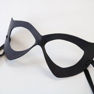 Catwoman Mask Black Cat Leather Costume mask Fetish ms Marvel masquerade mask woman image 4