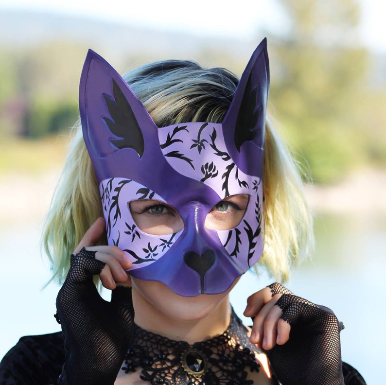 Adult Purple Cat Mask