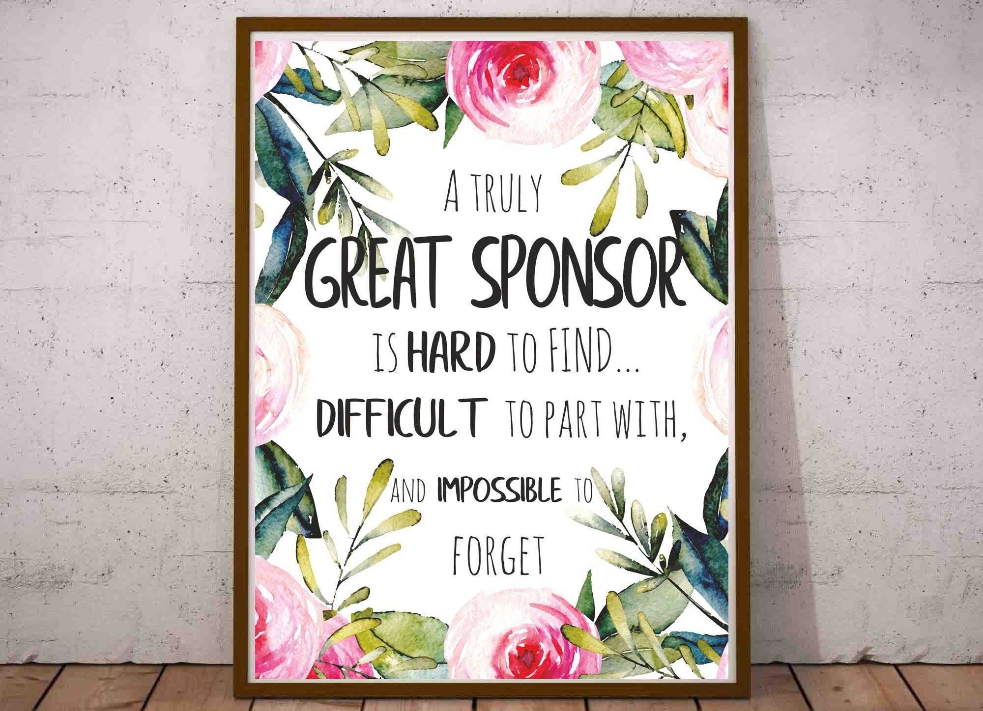 Sponsor Gift, Sponsor Gift for Confirmation Sponsor Gift for Wedding