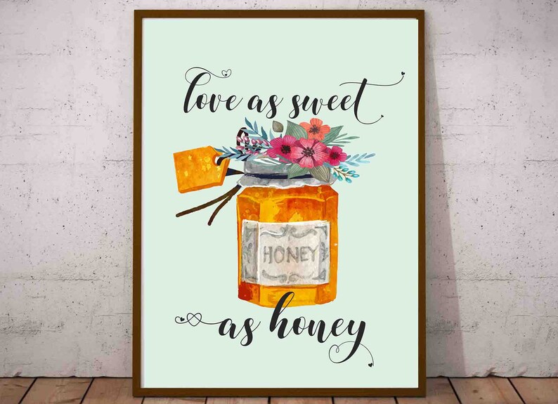 Love as Sweet as Honey table sign