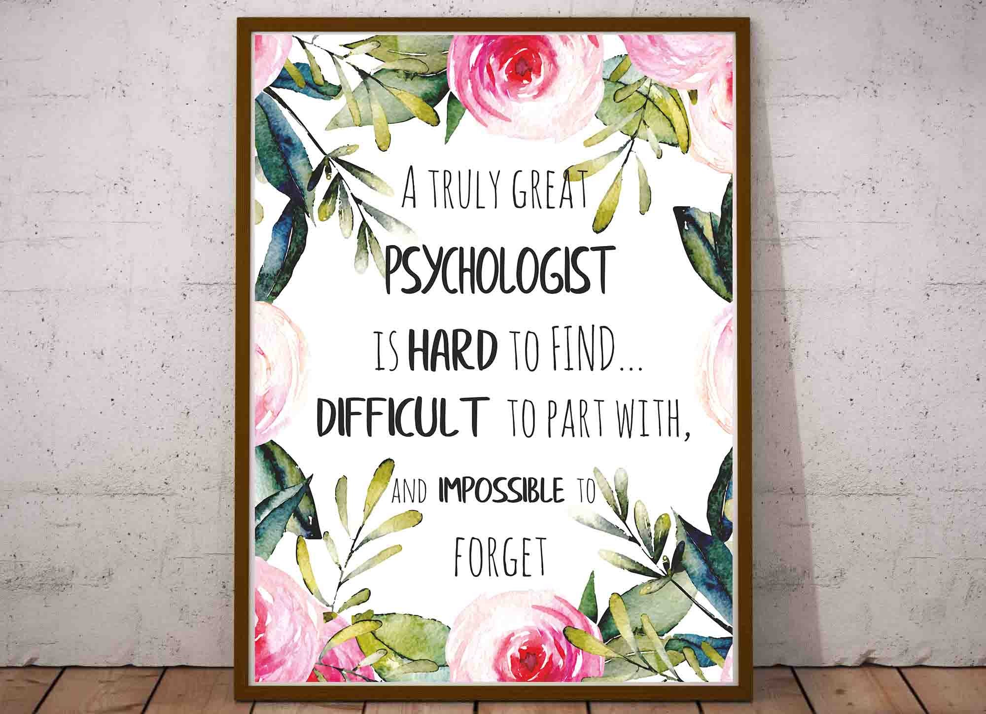 Psychologist Appreciation Psychologist Gift Printable Etsy