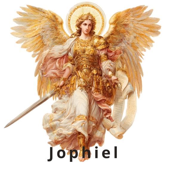 8つの水彩画大天使クリップアートセット：ミカエル・ガブリエル