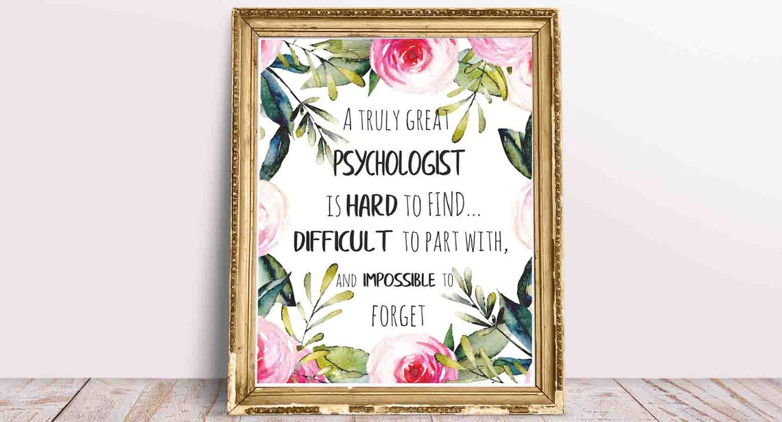 Psychologist Appreciation Psychologist Gift Printable Etsy