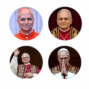 4 Papa Leão XIV PNG Linha Arte Clipart Foto Digital Retrato do Papa Baixar Imagem Imprimível Sublimação Papel Artesanato Diários de Lixo