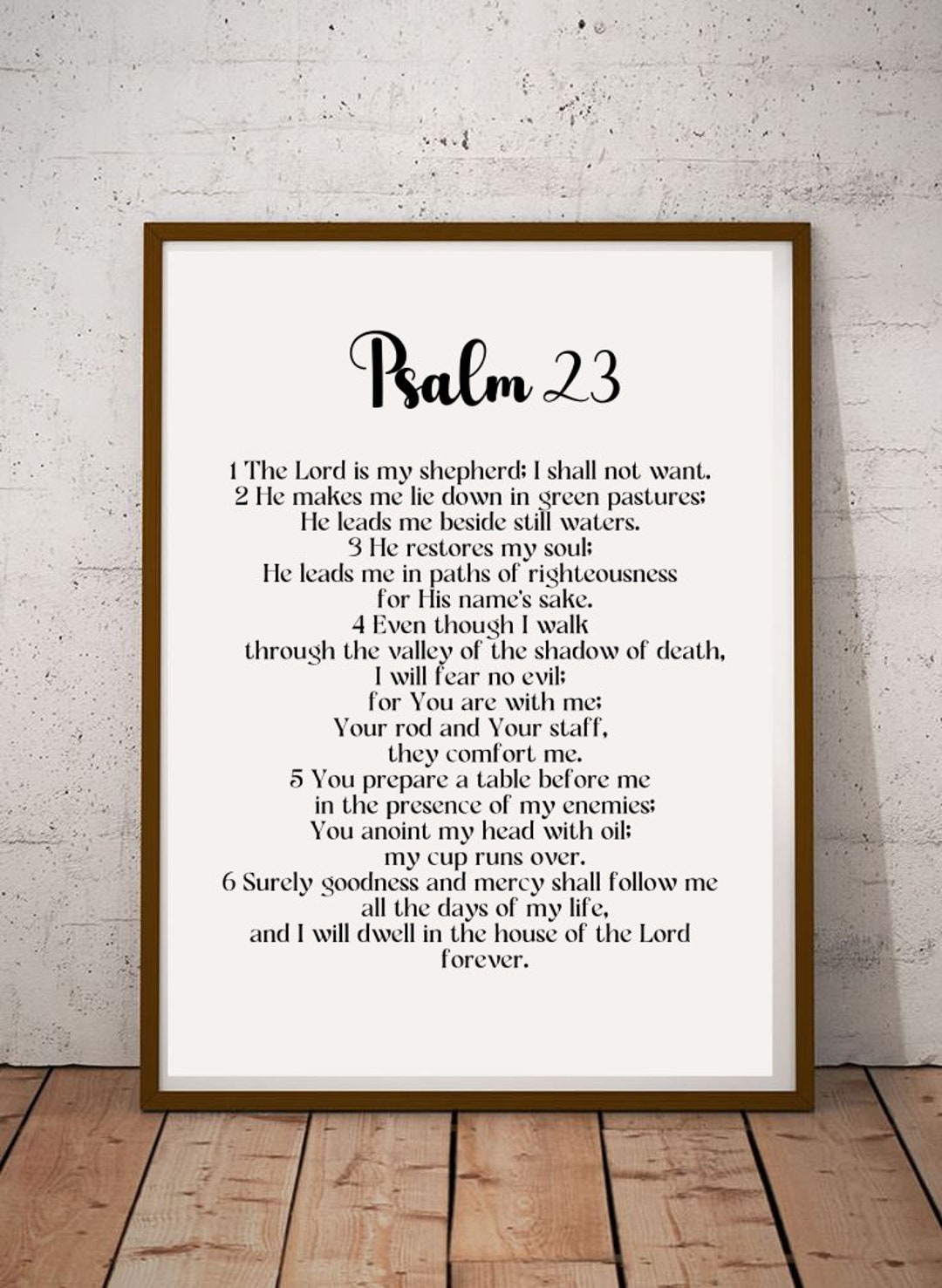 Psalm 23 Wall Art I the Lord is My Shepherd I Printable Bible Verse I ...