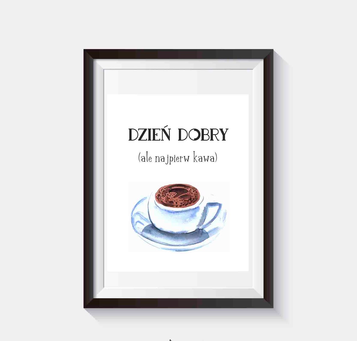 Poland Polish Print but First Coffee Polish POSTER Polish Wall Etsy