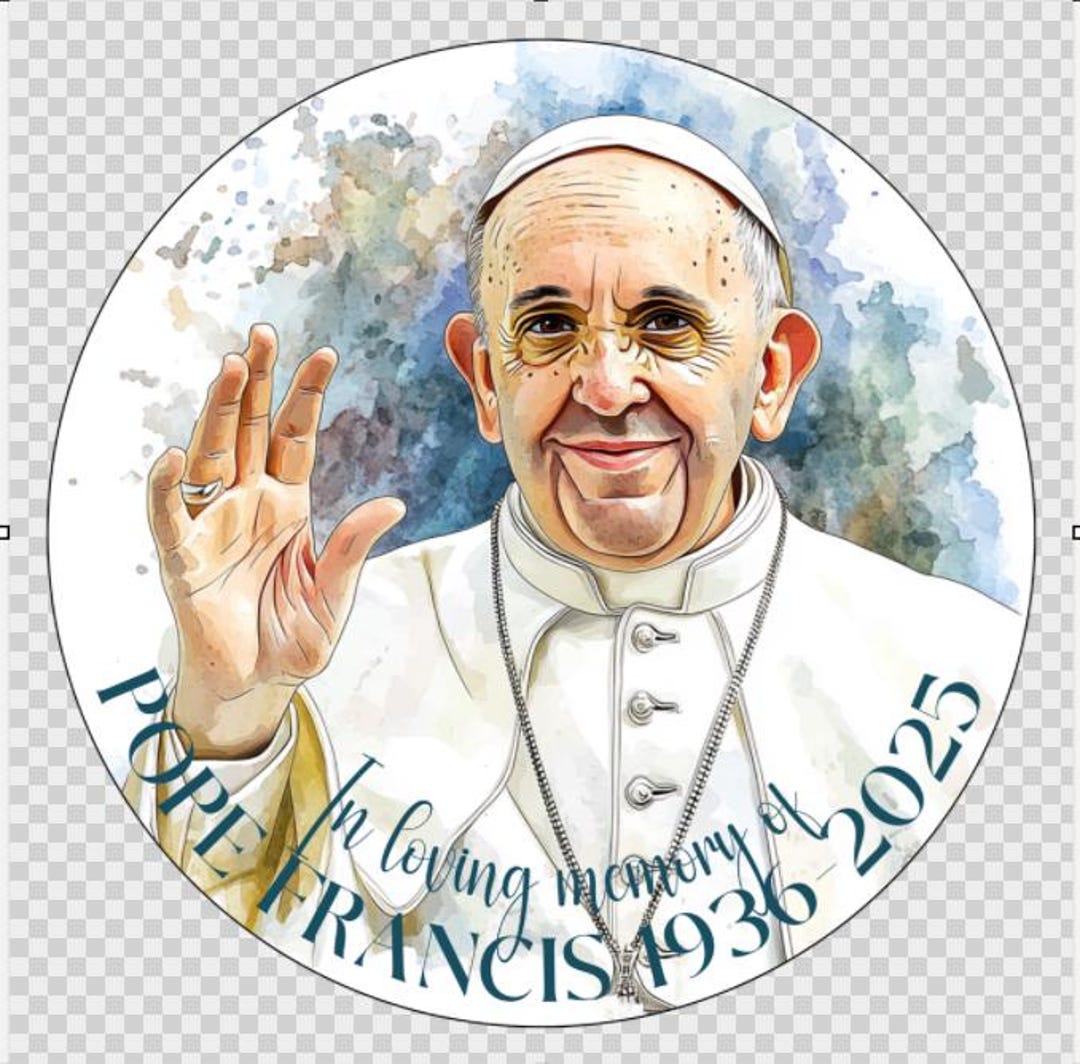 7 Pope Francis in Loving Memory Digital Print Catholic RIP Memorial Art ...