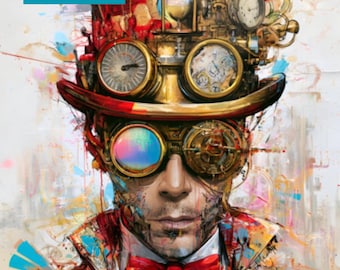 Steampunk Graffiti Junk Journal Pages, Fantasy Scrapbook Images, Wallpaper  Backgrounds Urban Street Art Paper Ephemera, High Quality JPG