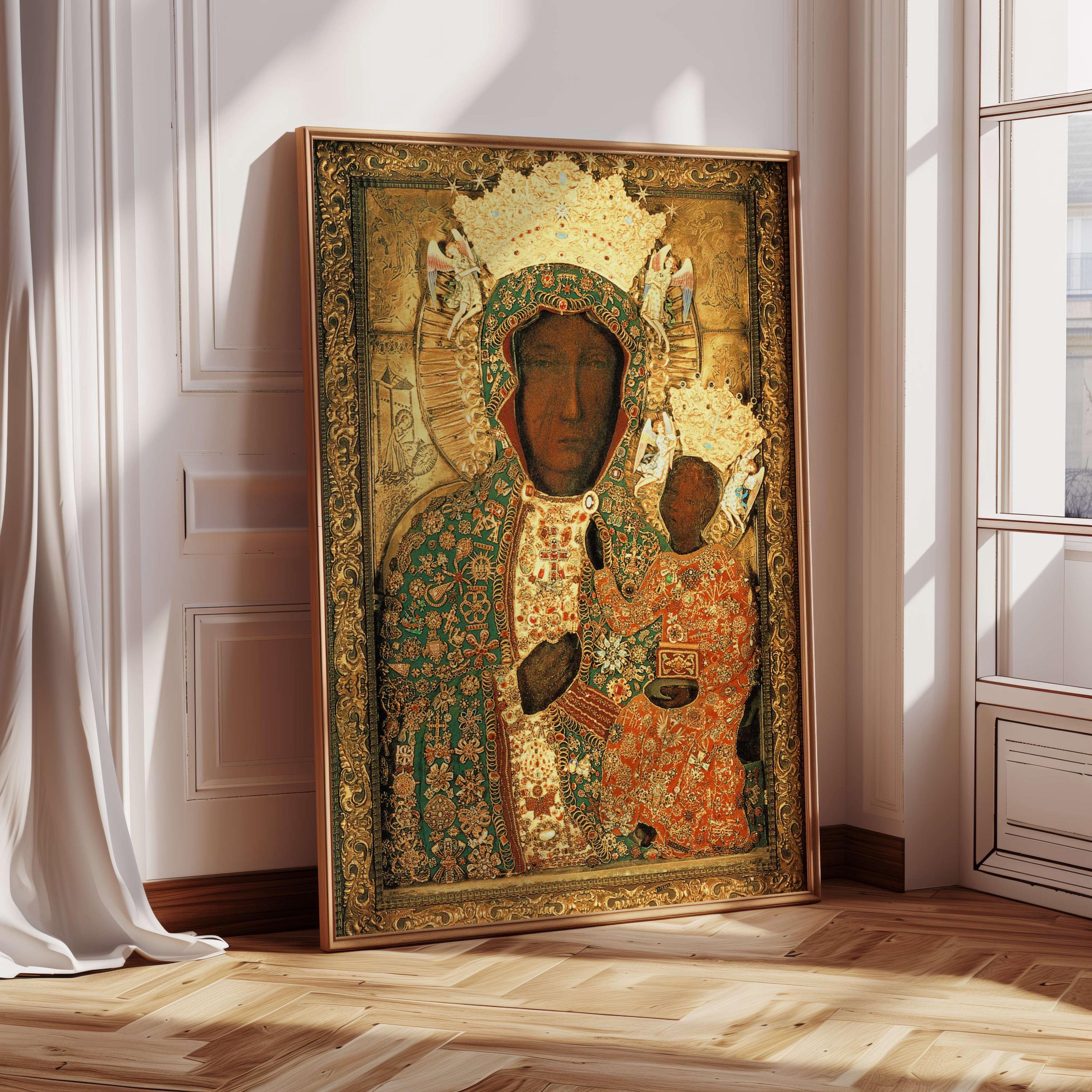 Our Lady of Czestochowa Polish Religious Icon Catholic Virgin Mary