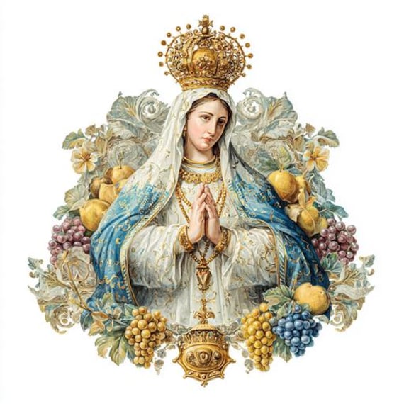 8つの聖母マリアのクリップアート、地中海の庭の聖母、聖母マリアの