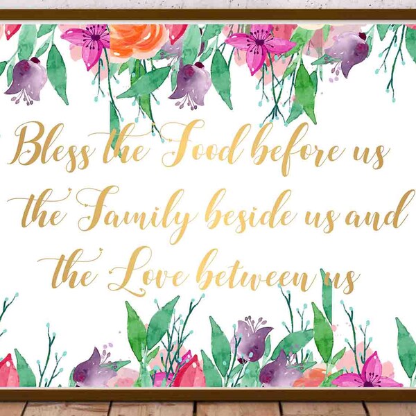 Bless the Food Before Us Printable - Etsy