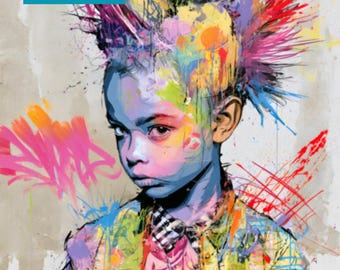 Punk Graffiti PNG, Junk Journal Digital Pages, Scrapbook Images, Backgrounds Urban Street Art Paper Printable Ephemera, High Quality JPG