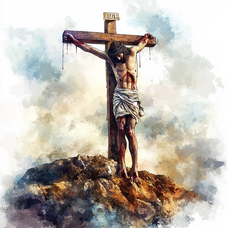 8 Jesus Christ Clipart Jesus Crucified Clip Art Cross Golgotha Hill ...